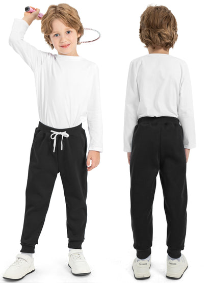 Toddler Boys Fleece Jogger Sweatpants with Drawstring 3 Pack