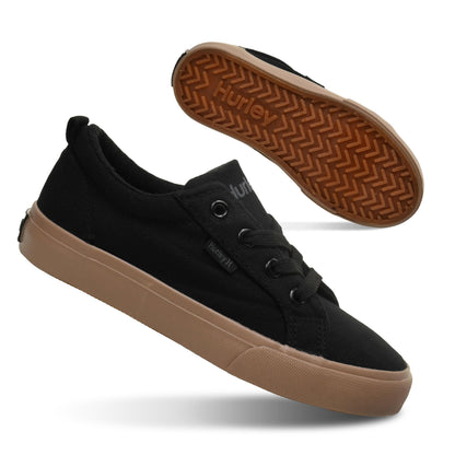 Hurley Kids Finn Canvas Lace Up Sneakers with Rubber Sole