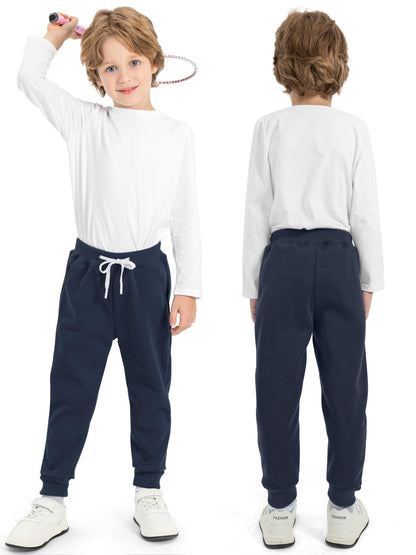 Toddler Boys Fleece Jogger Sweatpants with Drawstring 3 Pack