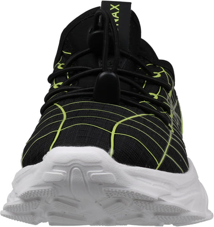 Kids Spider Web Sneakers with Bungee Lace and Adjustable Toggle