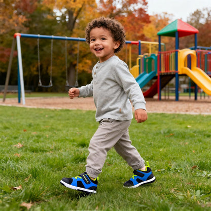 Toddler Boys High Top Sneakers with Wide Toe Box and Hook and Loop