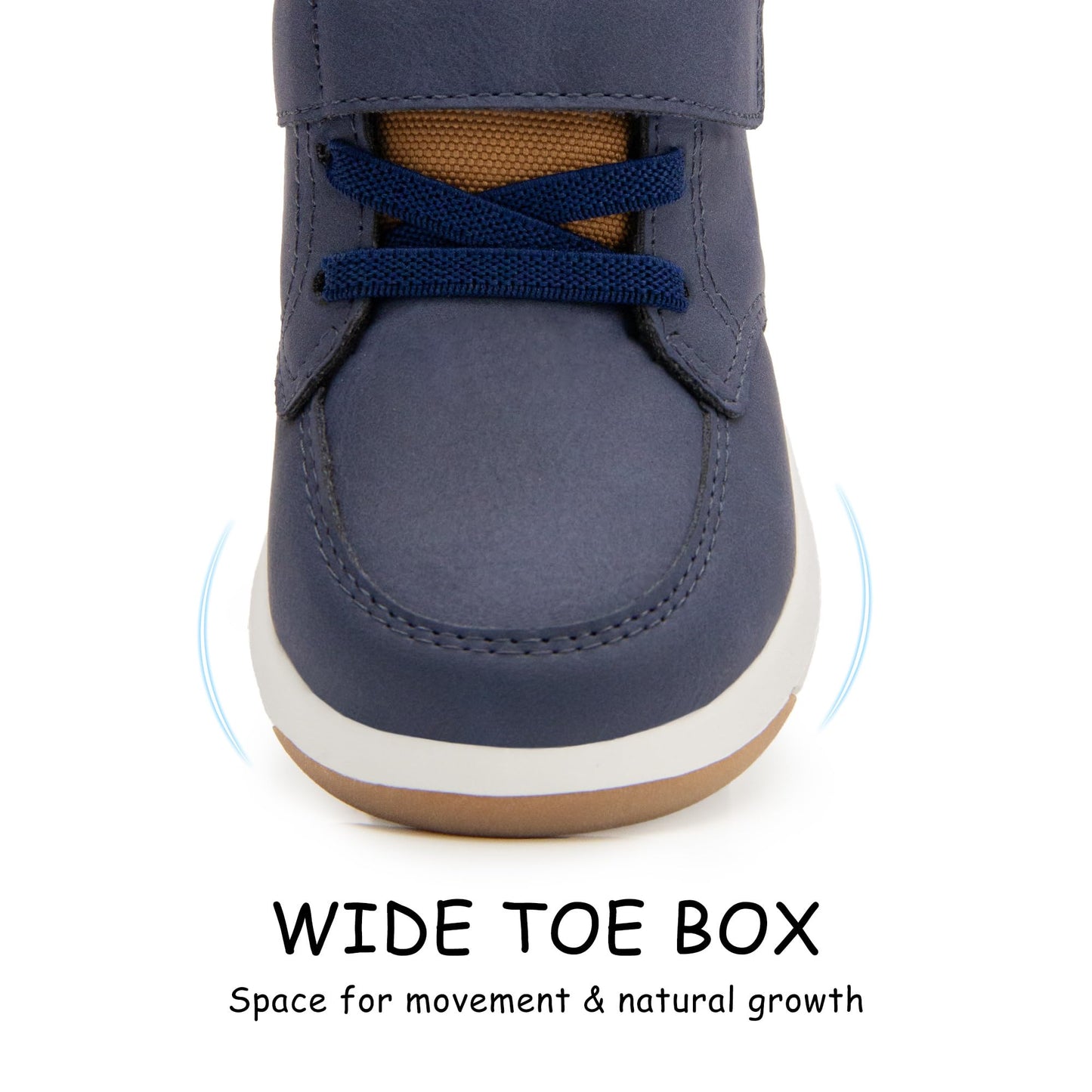 Toddler Boys Waterproof High Top Sneakers with Plush Lining and Strap