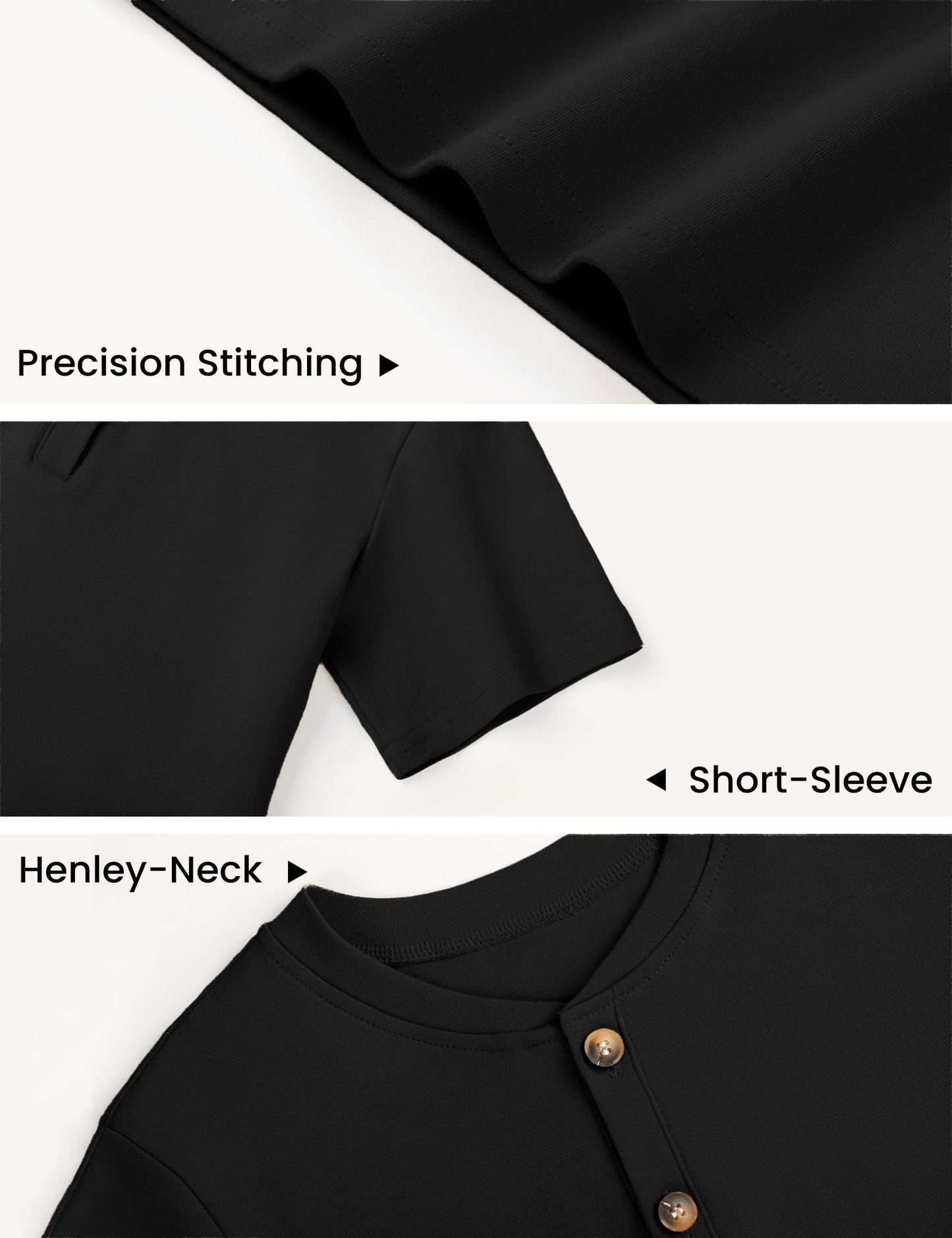 Boys Cotton Henley Short Sleeve Shirt with Button Placket