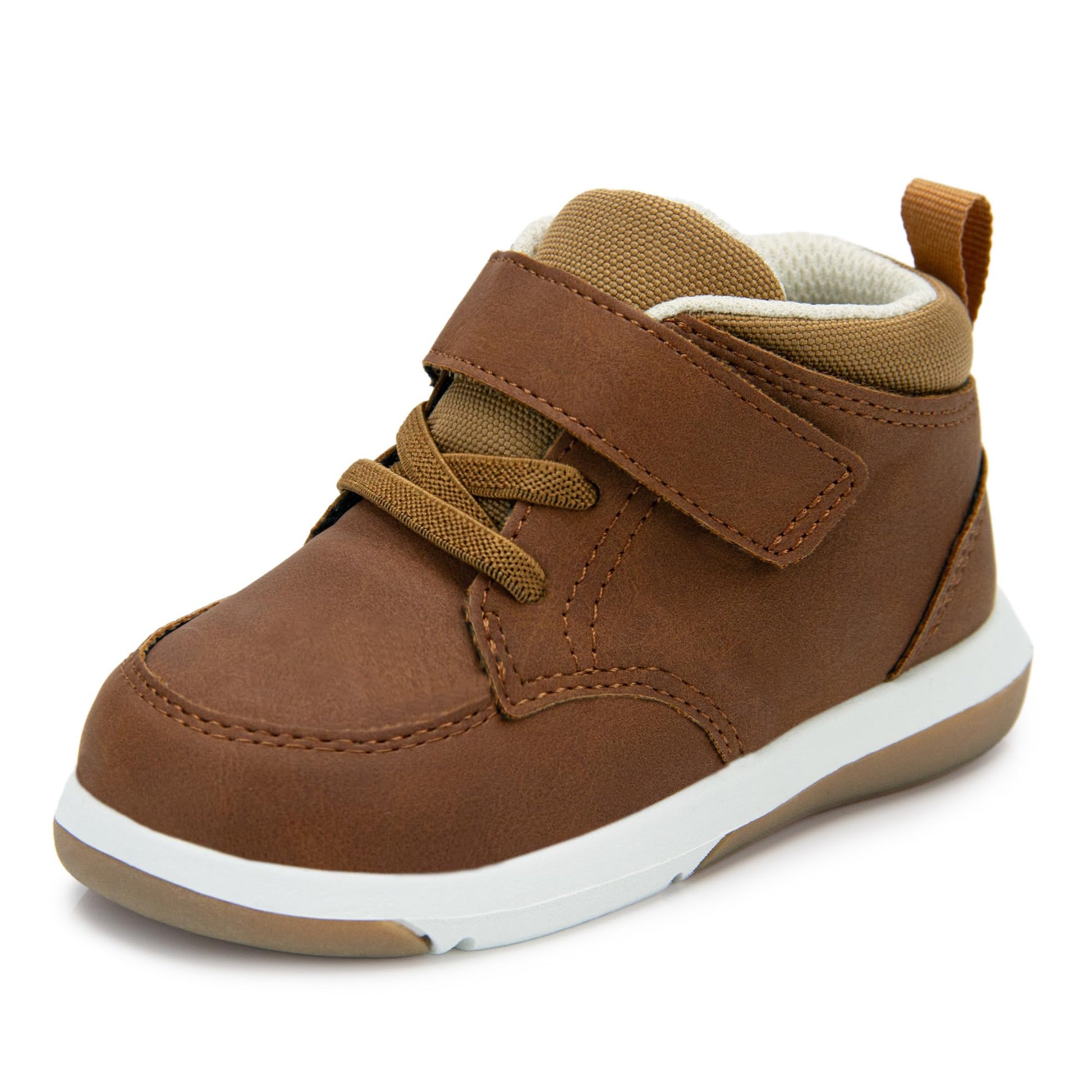 8 Wide ToddlerBrown Boys Hight Top Shoes
