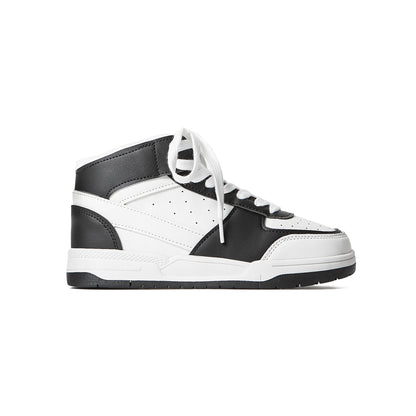 FabKids Girls' Vintage Tennis Shoes Classic Sneakers Breathable Non-Slip Athletic Shoes Cute Lace Up Casual Shoes for Kids