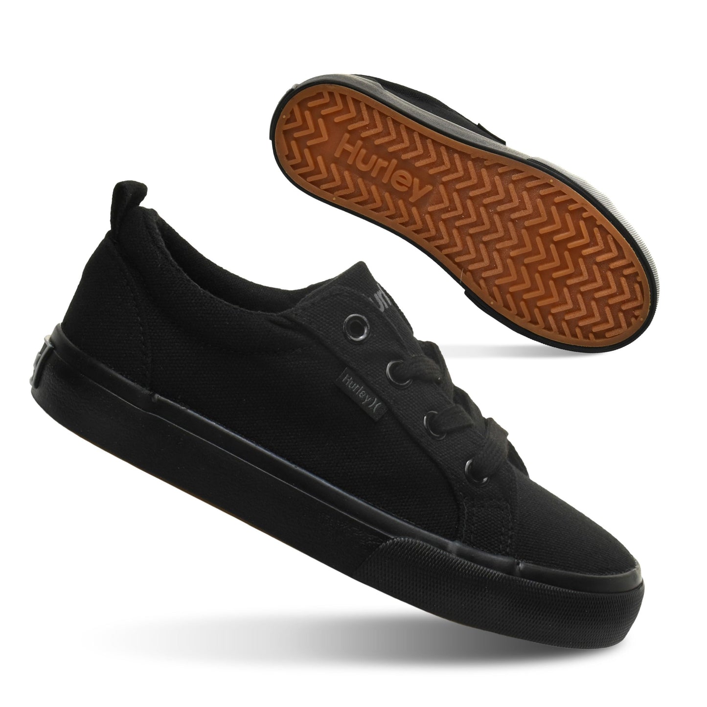 Hurley Kids Finn Canvas Lace Up Sneakers with Rubber Sole