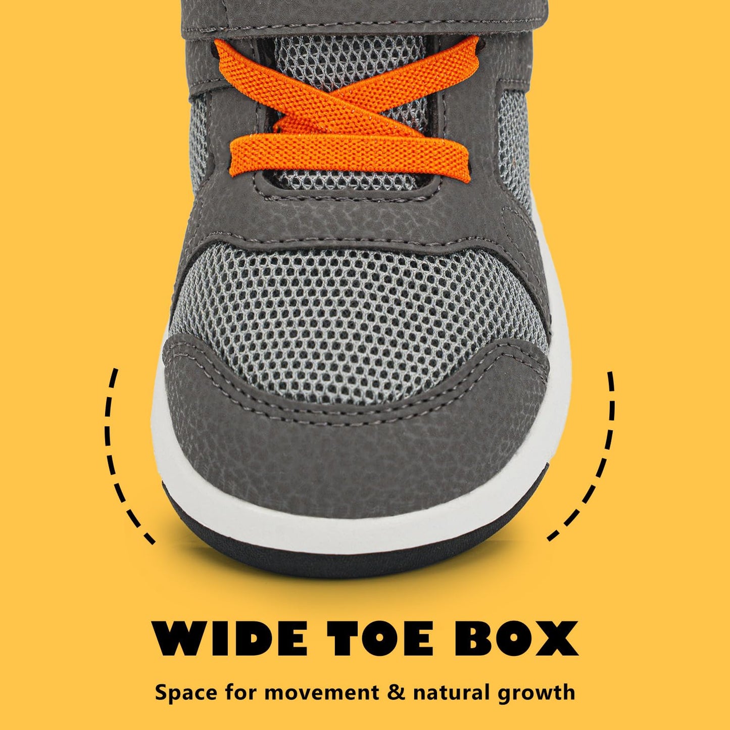 Toddler Boys High Top Sneakers with Wide Toe Box and Hook and Loop