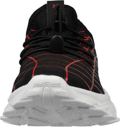 Kids Spider Web Sneakers with Bungee Lace and Adjustable Toggle