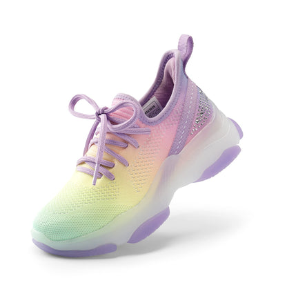 Girls Ombre Slip On Sneakers with Jelly Outsole and Chunky Heel