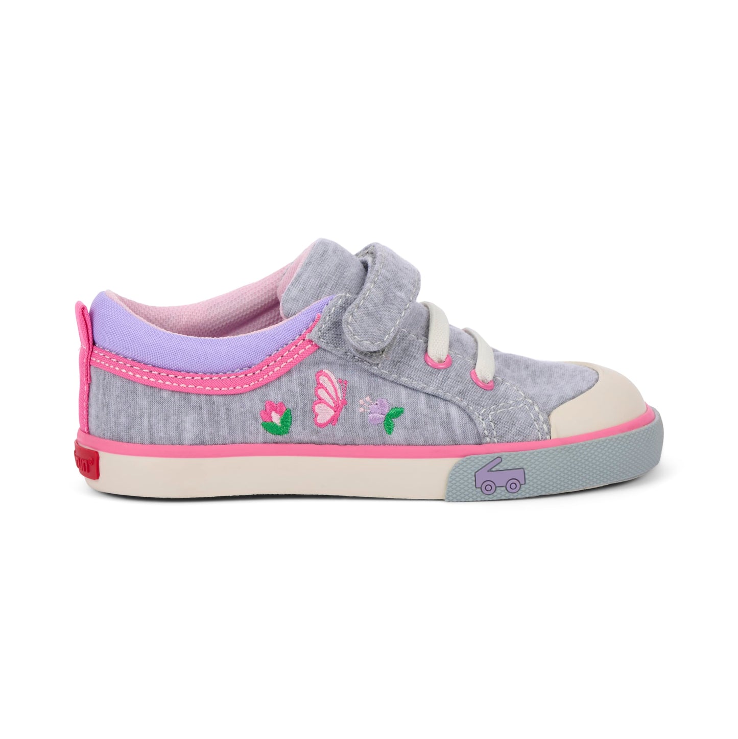 Kids Hook and Loop Sneakers with Rubber Toe Cap and APMA Acceptance