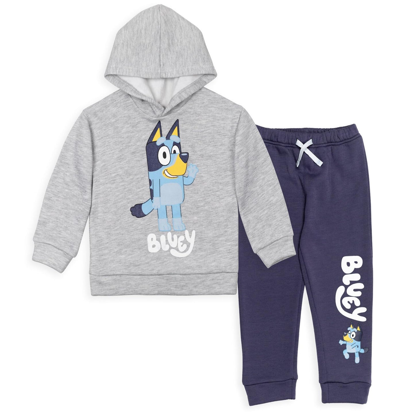 Bluey Fleece Pullover Hoodie and Pants Outfit Set Toddler to Little Kid Sizes (2T - 7-8)