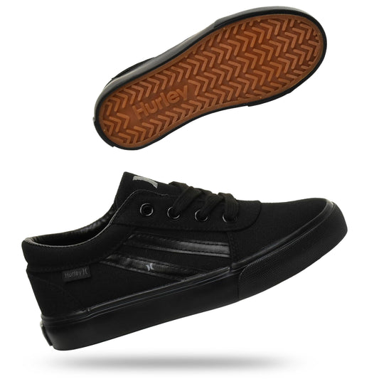 Hurley Boardy Kids Lace Up Canvas Sneakers – Low Cut Skateboarding Shoes for Kids, Sports Shoes for Boys and Girls