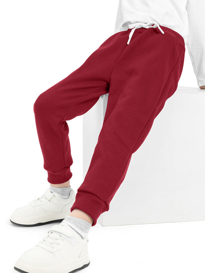 Toddler Boys Fleece Jogger Sweatpants with Drawstring 3 Pack