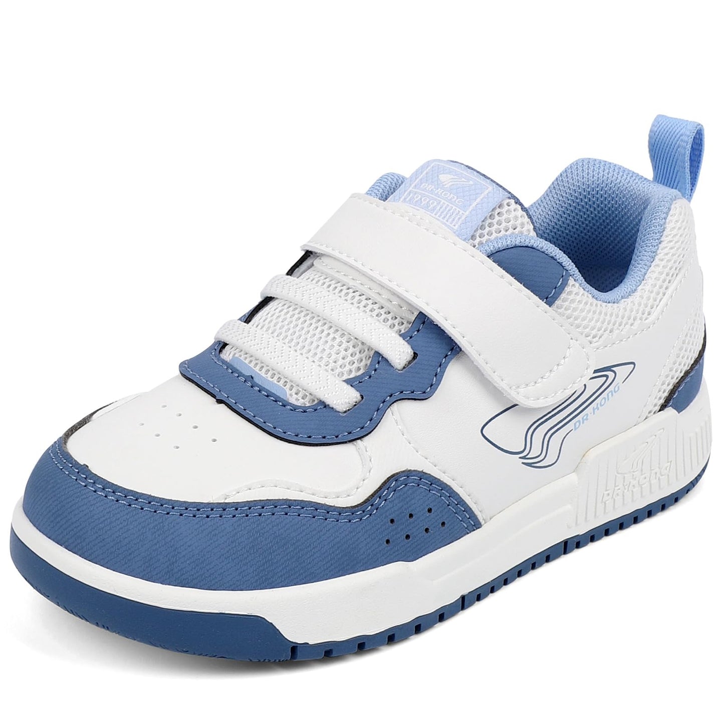 Dr Kong Toddler Boys Girls Shoes Tennis Leather Skate Shoes Casual Fashion Walking Sneakers with Hook and Loop for Toddlers and Little Kids