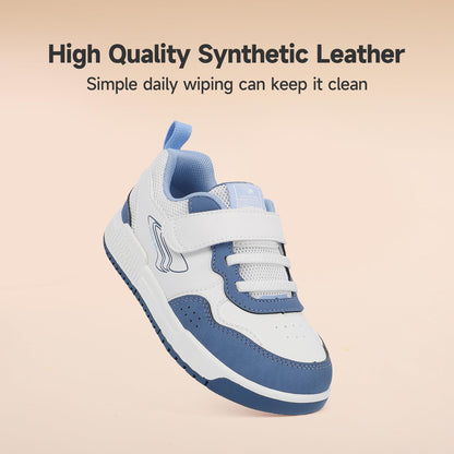 Dr Kong Toddler Boys Girls Shoes Tennis Leather Skate Shoes Casual Fashion Walking Sneakers with Hook and Loop for Toddlers and Little Kids