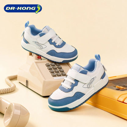 Dr Kong Toddler Boys Girls Shoes Tennis Leather Skate Shoes Casual Fashion Walking Sneakers with Hook and Loop for Toddlers and Little Kids