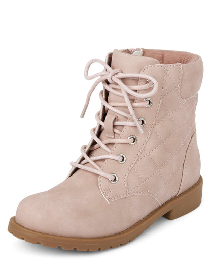 The Children's Place girls Girls Lace Up Combat Boots