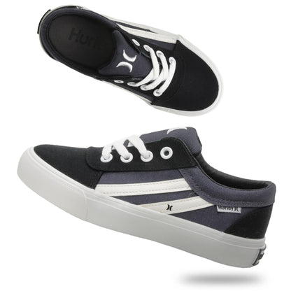 Hurley Boardy Kids Lace Up Canvas Sneakers – Low Cut Skateboarding Shoes for Kids, Sports Shoes for Boys and Girls