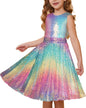 GRACE KARIN Girls Sequin Dress Sleeveless Prom Party Formal Graduations Fancy Tween Girls Dresses Size 5-12