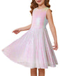GRACE KARIN Girls Sequin Dress Sleeveless Prom Party Formal Graduations Fancy Tween Girls Dresses Size 5-12