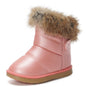 KVbabby Toddler boots Kids Snow Boots Girl's Warm Winter Boots Waterproof Boot PU Leather Non-slip