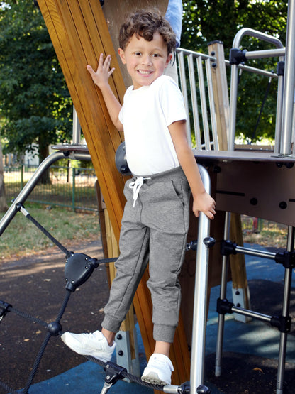 Toddler Boys Drawstring Jogger Sweatpants with Pockets 3 Pack