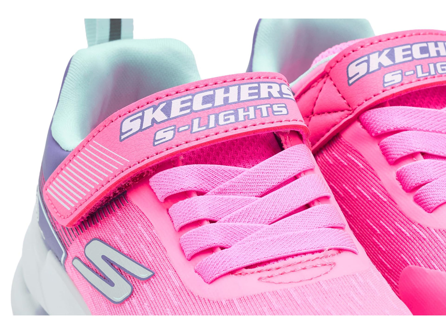 Kids Light Up Sneakers with Hook and Loop Strap and Cushioned Midsole