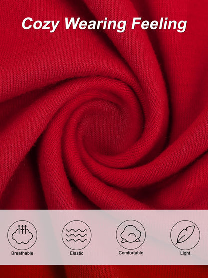 Boys Solid Color Long Sleeve Crewneck T Shirt 5 Pack Set