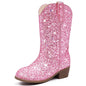 Motasha Glitter Girls Cowgirl Boots Sparkly Cowboy Dress Boots For Toddler To Big Kid Mid Calf Pointed Toe Party Birthday Horse Riding