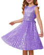 GRACE KARIN Girls Sequin Dress Sleeveless Prom Party Formal Graduations Fancy Tween Girls Dresses Size 5-12