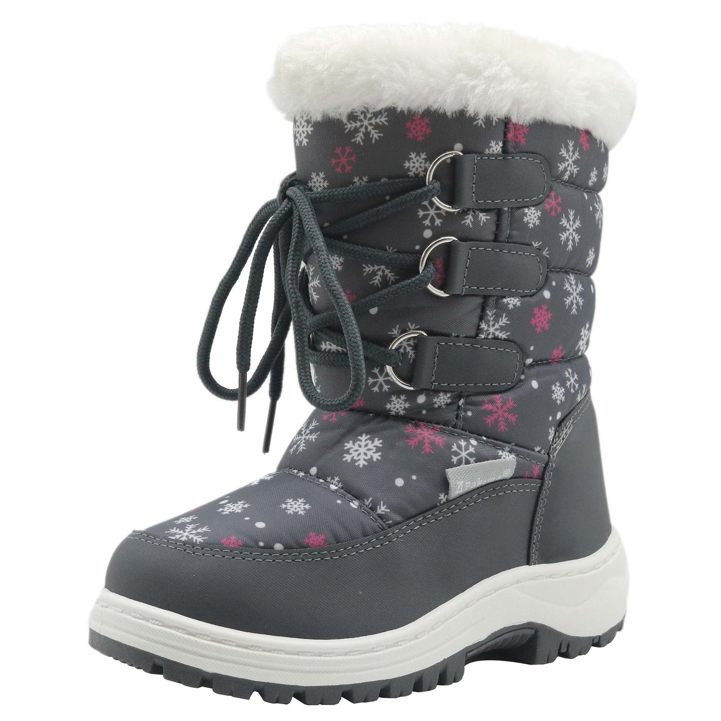Apakowa Kids Girls Insulated Fur Winter Warm Snow Boots (Toddler/Little Kid)
