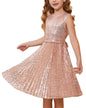 GRACE KARIN Girls Sequin Dress Sleeveless Prom Party Formal Graduations Fancy Tween Girls Dresses Size 5-12
