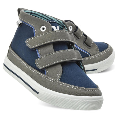 Hurley Kids Toddler and Little Kids Tedd Canvas Sneakers with Straps High Cut Skateboarding Shoes for Boys and Girls, Durable Shoes for School