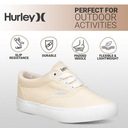 Kids Canvas Lace Up Sneakers with Durable Rubber Sole for Daily Wear