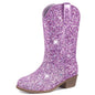 Motasha Glitter Girls Cowgirl Boots Sparkly Cowboy Dress Boots For Toddler To Big Kid Mid Calf Pointed Toe Party Birthday Horse Riding