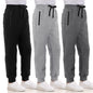 3 Pack Boys Sweatpants Fleece Cotton Athletic Pants Boys Joggers with Zipper Pockets Kids Youth Workout Sweat Pants Size 5-16