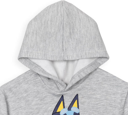Bluey Fleece Pullover Hoodie and Pants Outfit Set Toddler to Little Kid Sizes (2T - 7-8)