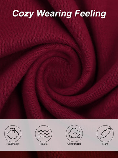 Boys Solid Color Long Sleeve Crewneck T Shirt 5 Pack Set