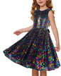 GRACE KARIN Girls Sequin Dress Sleeveless Prom Party Formal Graduations Fancy Tween Girls Dresses Size 5-12