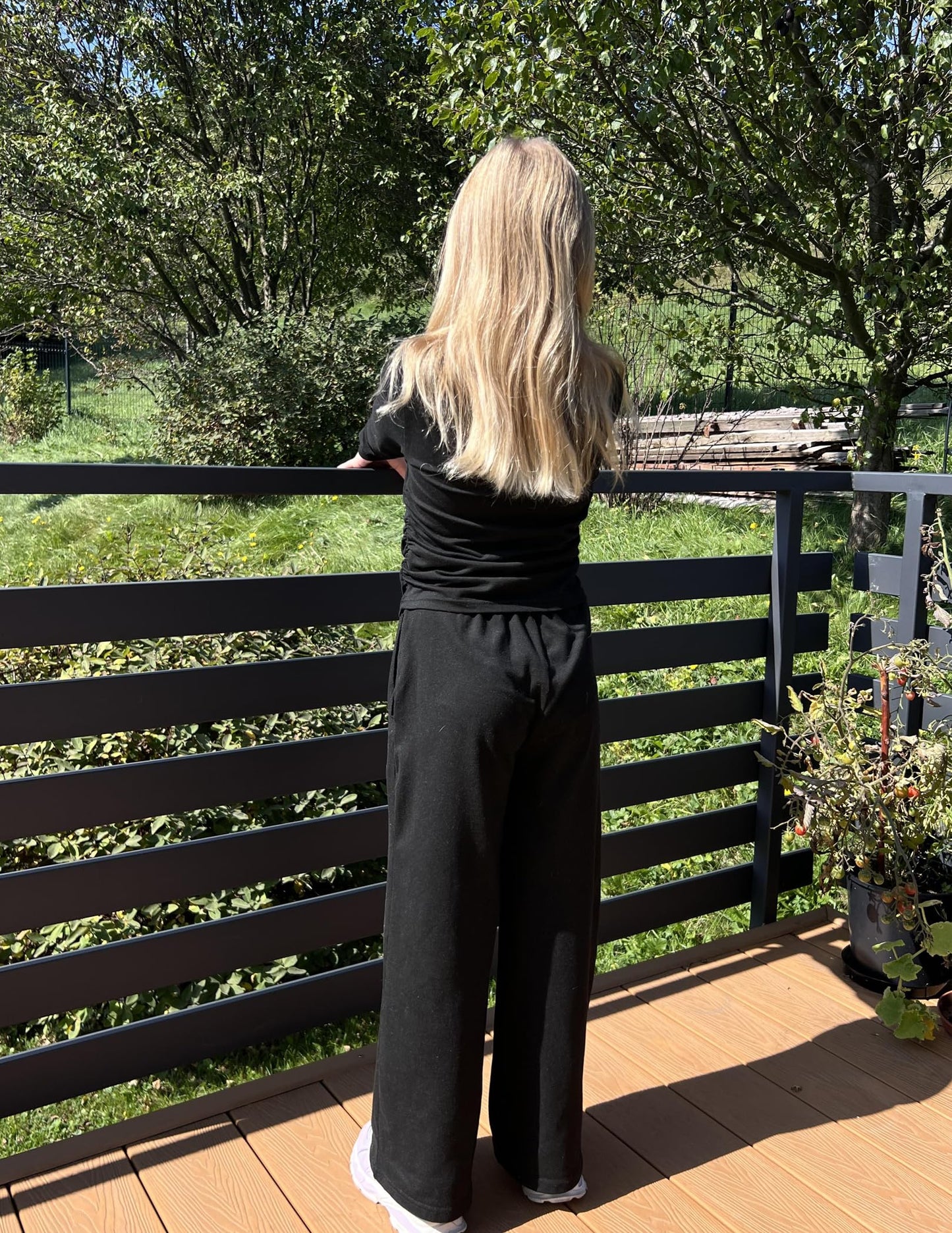 Arshiner Girls 2 Piece Set Fall Outfits Lounge Sets Ruched Long Sleeve Top Wide Leg Pants Sweatsuit Clothing Set